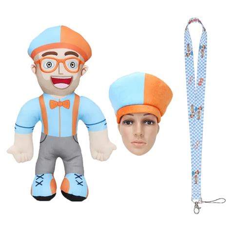 32cm Blippi Toy Blippi Hat Plush Doll Soft Stuffed Toy For Baby Kids Toys Blippi Plush toy ...