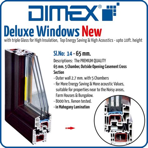 65 Mm Series DIMEX Premium Quality Outside Opening Casement Casement