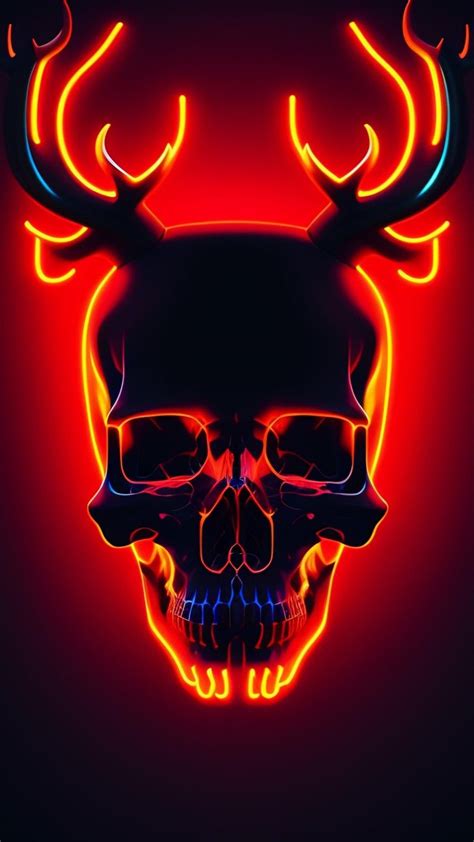 Neon Red Skull Dark Souls Art Skull Wallpaper Dark Images