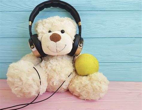 Teddy Bear With Headphones Stock Photo Image Of Melody