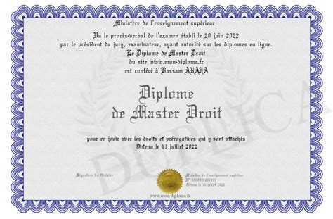 Diplome De Master Droit