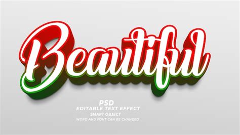 Hermosa Plantilla De Photoshop De Efectos De Texto Editables En 3d Para