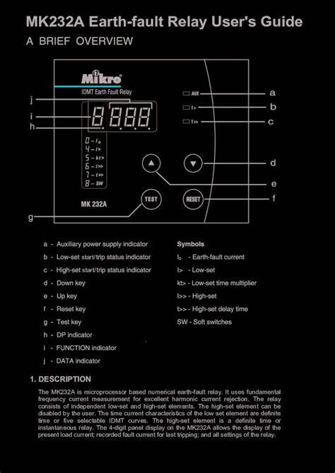 Pdf Mikro Idmt Earth Fault Relay Manual Dokumen Tips