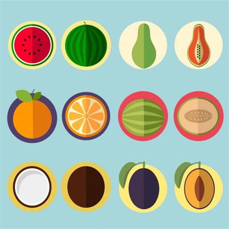 Fruits Icon Collection Eps Vector Uidownload