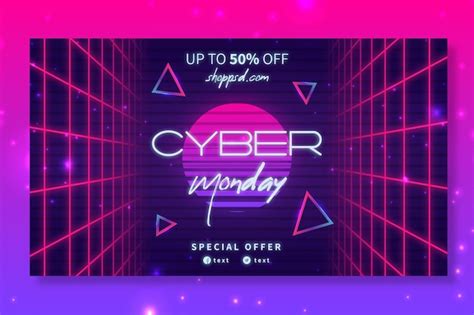 Banner De Cyber Monday Vector Gratis