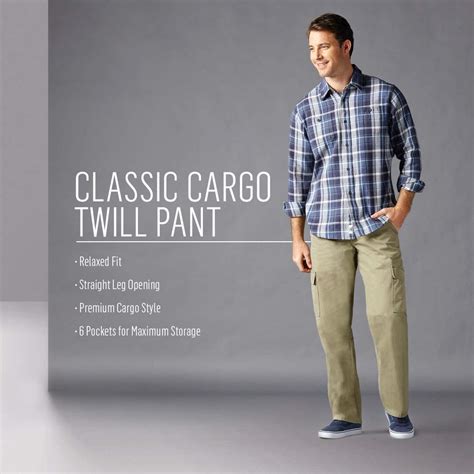 Snapklik Wrangler Authentics Mens Twill Relaxed Fit Cargo Pant