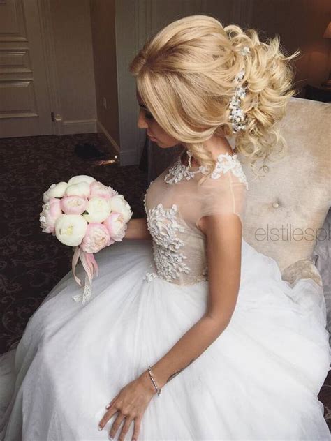 60 Perfect Long Wedding Hairstyles With Glam Deer Pearl Flowers Part 2