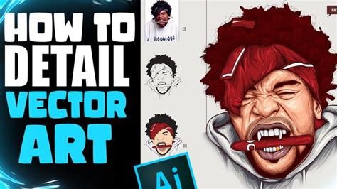 How to detail vector art Tutorial. adobe illustrator.adobe photoshop. illustration vector art ...