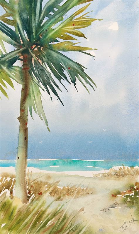 The Aqua Sea Watercolor - PJ Cook Gallery of Original Fine Art