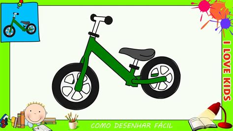 Como desenhar uma bicicleta FACIL passo a passo para crianças e