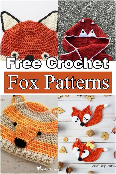 40 Free Crochet Fox Patterns - How To Crochet Fox - DIY Crafts