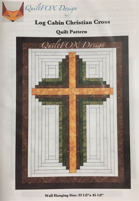 Log Cabin Christian Cross Wall Hanging Pattern Cross Quilt Log