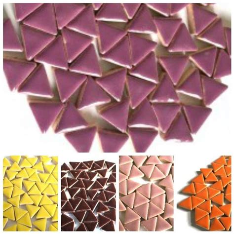 Triangle Ceramic Mosaic Tiles In A Choice Of Colours 50g EBay