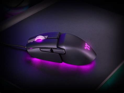Thermaltake Argent M5 RBG gaming mouse features a PIXART PMW-3389 ...
