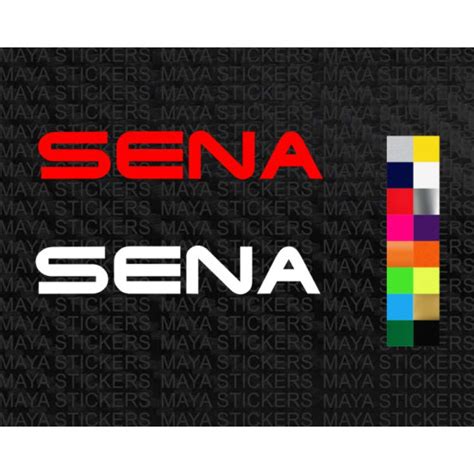 Sena technologies logo stickers in custom colors and sizes