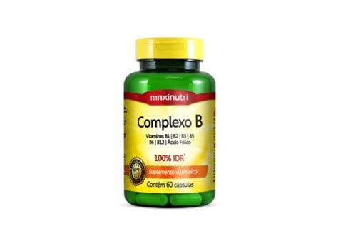 Complexo B Vitaminas B1 B2 B3 B5 Maxinutri 60 Cápsulas Com O Melhor