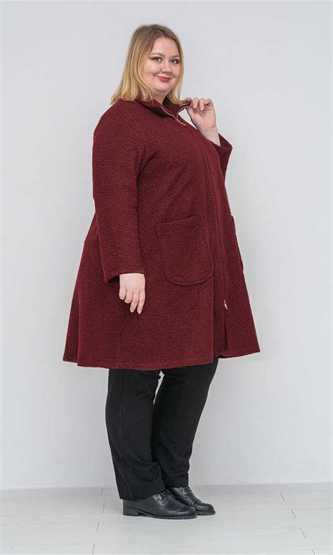 Расклешенное демисезонное пальто на молнии большого размера Татьяна 7 ...