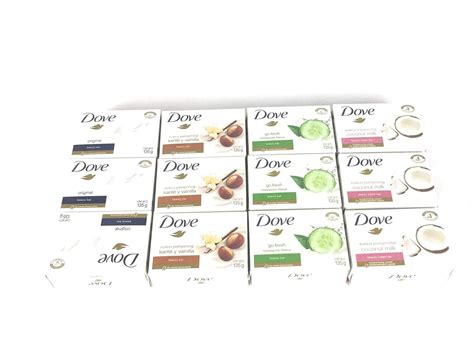 Dove Bar Soap Variety Pack 12 135 G Go Fresh Shea Butter Coconut Milk