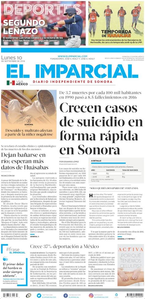 Periódico El Imparcial México Periódicos De México Toda La Prensa