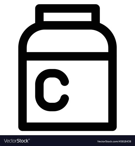 Powdered Casein In A Plastic Container Royalty Free Vector