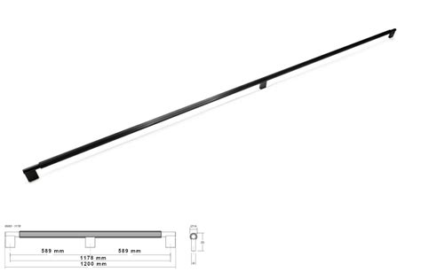 Uchwyt meblowy VIEFE ARPA 0583 rozstaw 1178 długość 1200 czarny szlif