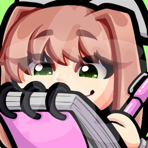 Doki Doki Literature Club Monika 4 Emote Pack For Streamer Etsy