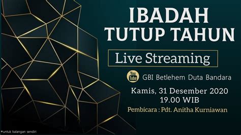 Ibadah Malam Tahun Baru GBI Betlehem Duta Bandara YouTube