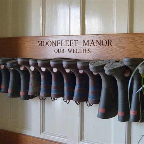 Personalised Wooden Welly Boot Wall Racks Boot Room Utility Wall