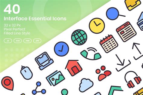 Interface Icons Filled Line Graphic By Kmgdesignid Creative Fabrica