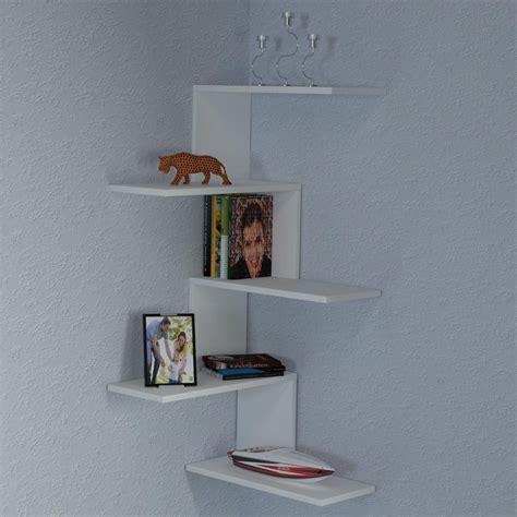 Winston White Modern Wall Shelf Authenturkish Wall Shelves Shelves