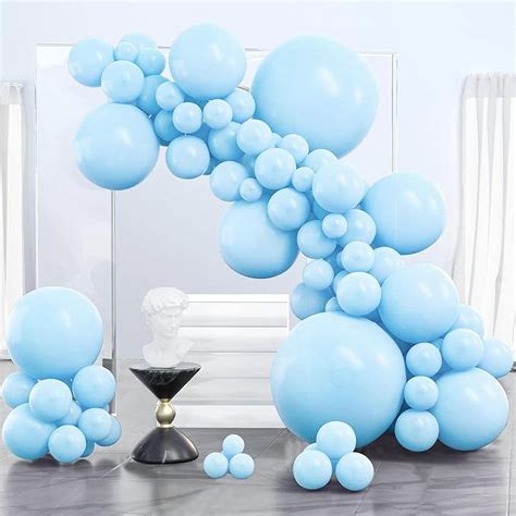 Partywoo Pastel Blue Balloons Pcs Variety Pack Inch For