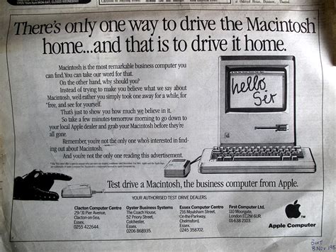 1984 Apple Mac Print Ad Found This At The Weekend Among So Flickr