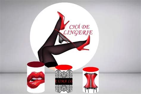 Painel Redondo 3 Capas Cilindro Chá De Lingerie Festa Parcelamento sem juros