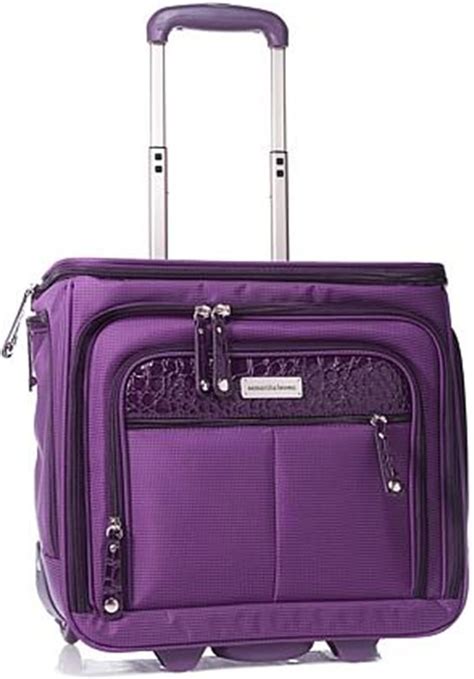 Samantha Brown Expandable Cabin Bag Underseater Purple Carry On Luggage Clothing