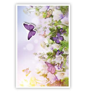 Vlinders En Lila Bloemen PrimeurCards