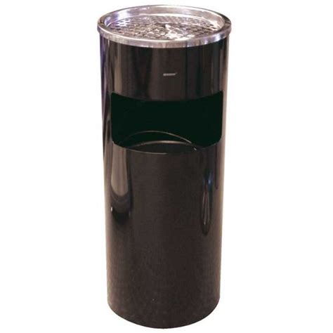 Jual TEMPAT SAMPAH DUST BIN ROUND ASHTRAY BLACK 25X61 5CM KRISBOW