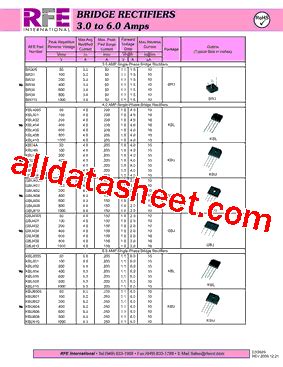 KBL608 Datasheet(PDF) - RFE international