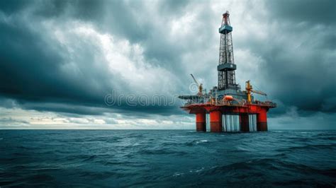 Rigs Offshore Oil Refinery At Sunset Stock Photo Image Of Production