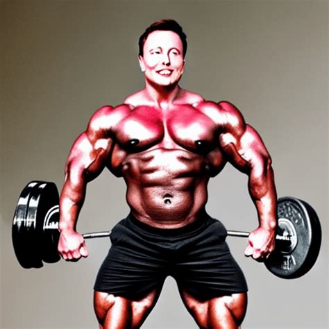 Huge Body Builder Elon Musk Digital Graphic · Creative Fabrica