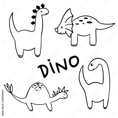 Cute Dinosaur Doodle