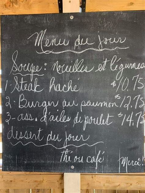 Menu Of Restaurant Casse Croute Au Pignon Bleu In Saint Tite Qc G X H