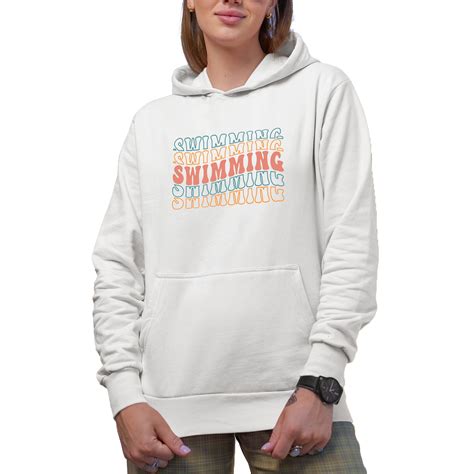 Swimming, Swimmer or Swim Themed, Groovy Retro Wavy Text Merch Gift ...