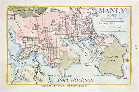 Manly - Antique Print Map Room