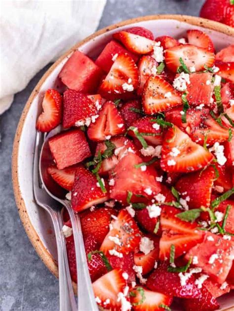 Easy Potluck Favorite Watermelon Salad The Yummy Bowl