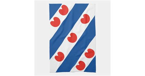 Frisia frisian flag netherlands country region kitchen towels | Zazzle