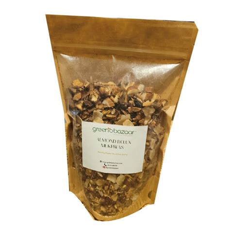 Brown Sweet Organic Almond Delux Mukhwas For Mouth Freshner Packaging