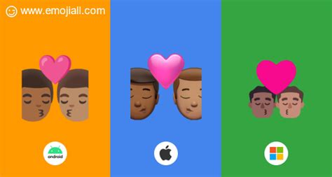 “👨🏾‍ ‍💋‍👨🏽”意思 亲吻 男人男人中等 深肤色中等肤色emoji表情符号 Emojiall