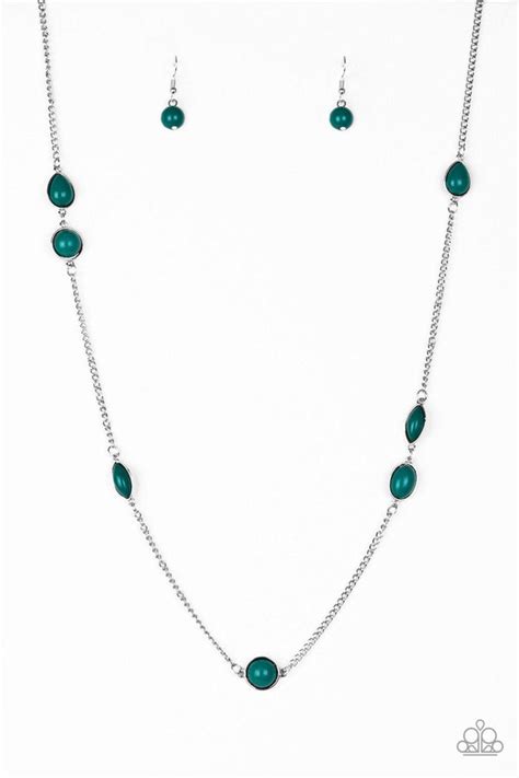 Paparazzi Pacific Piers Green And Silver Necklace Carasshop