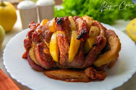 👀 Свинина с айвой в духовке 🍗🍏 | Рецепт с фото ВкусноСайт
