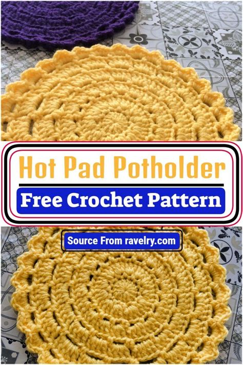Easy Free Crochet Hot Pad Patterns DIYs Craftsy Crochet Trivet Patterns Crochet Hot Pads